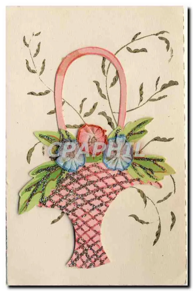 Cesto de flores — decorativo — sem editor e número visíveis - Frente