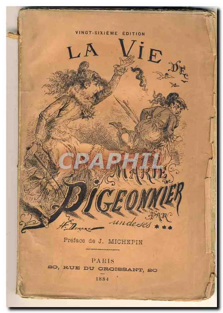 La Vida de Marie Digeonniier — edición veinte — editor: París, 20, rue du Croissant, 20 - Anverso