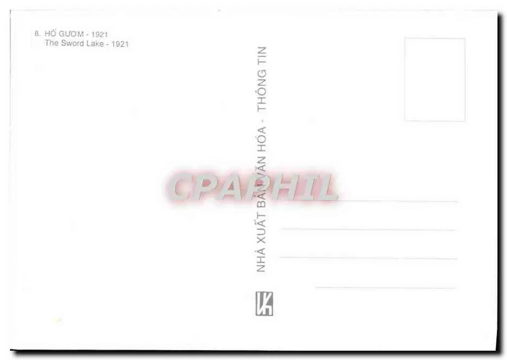 B. Hồ Gươm - 1921 — Verlag: Verlag für Kultur - Information - Rückseite