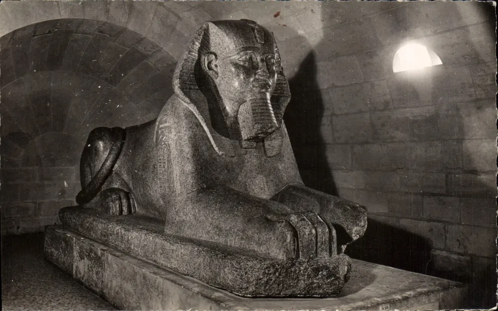 Esfinge em granito rosa — Museu do Louvre — Éditions de Duxe "ESTEL" Lavelle & Cie, n°105 - Frente