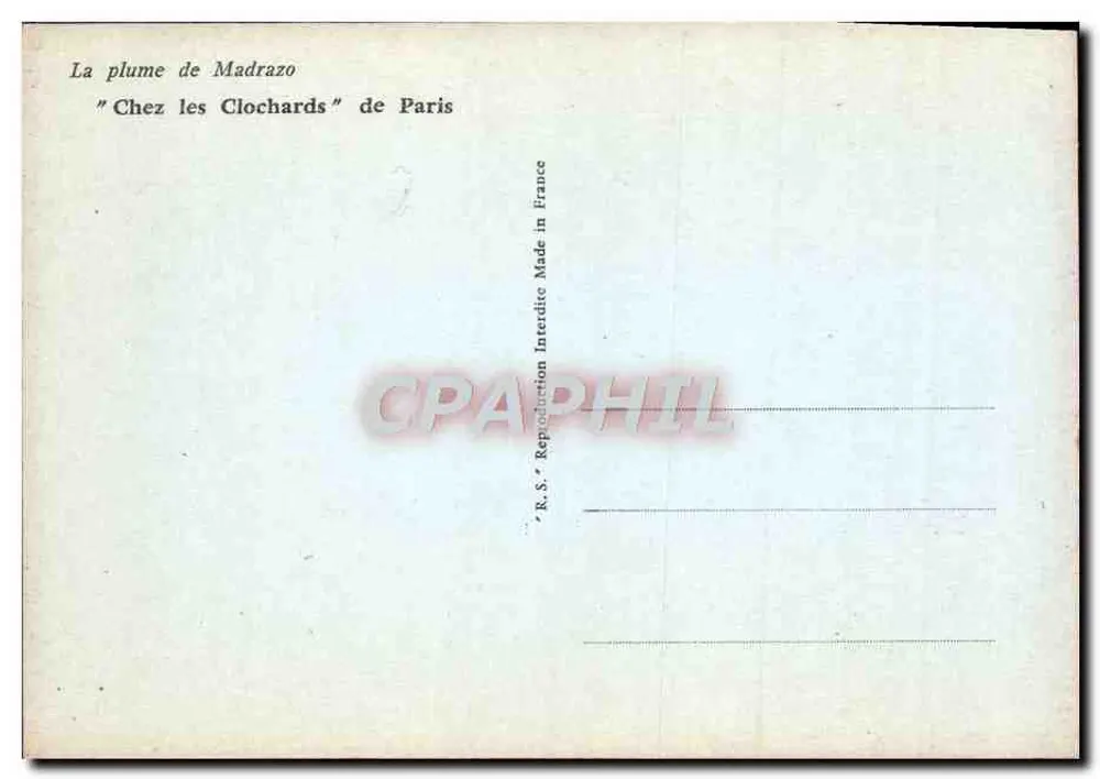 Bei den Bettlern — Paris — La plume de Madrazo - Rückseite