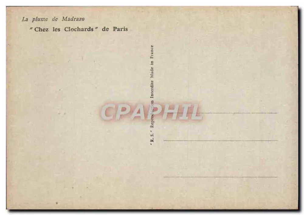Entre os Mendigos — Paris — A Caneta de Madrazo - Verso