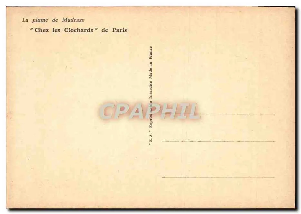 Entre os Mendigos — Paris — A Pluma de Madrazo - Verso