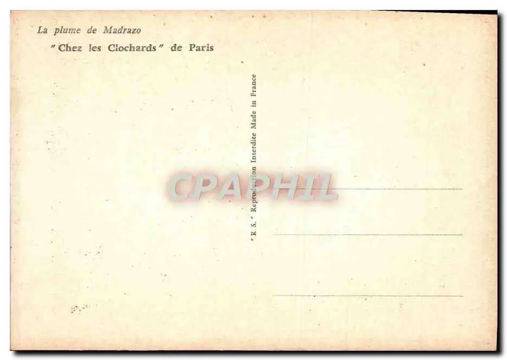 Entre os mendigos — Paris — desenho de Madrazo - Verso