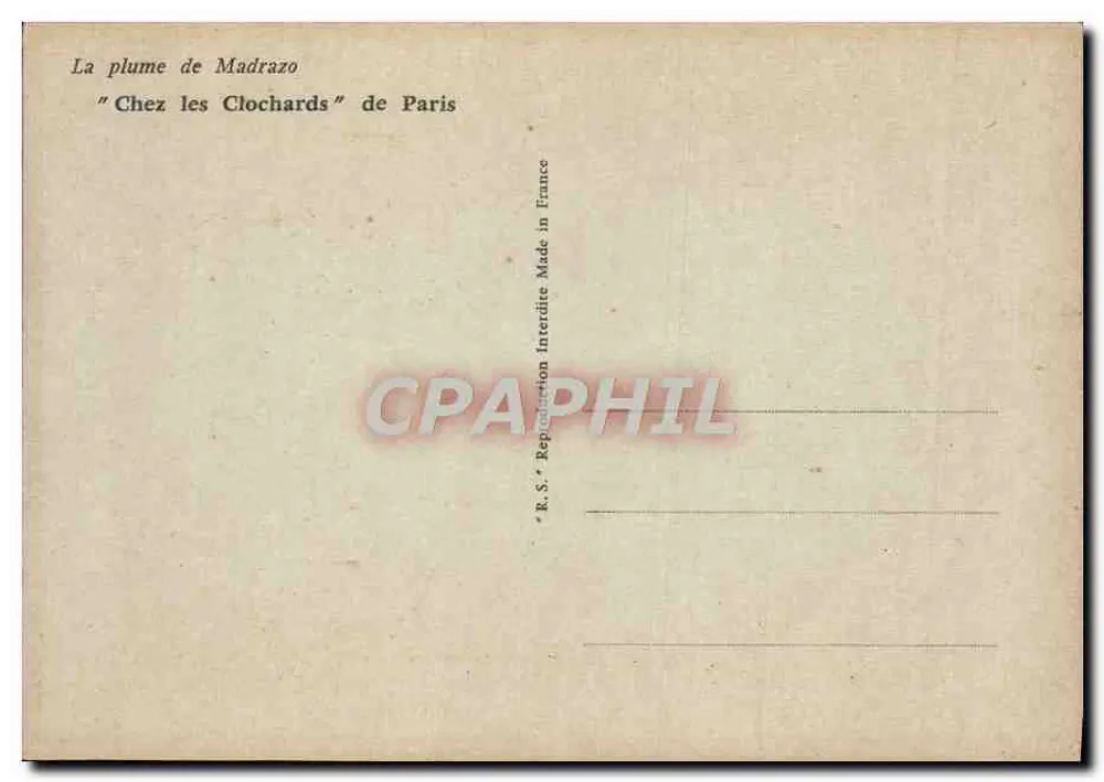 Na casa dos mendigos — Paris — A pluma de Madrazo - Verso