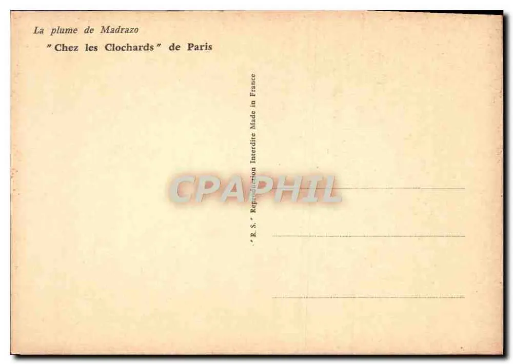 Bei den Bettlern — Paris — La plume de Madrazo - Rückseite
