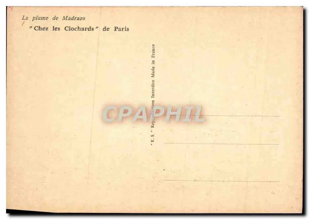No meio dos mendigos — Paris — A pluma de Madrazo - Verso