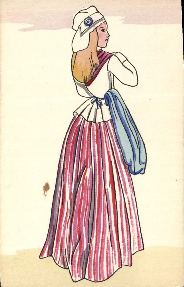 Frau im revolutionären Kleid — 1792 — Verlag AEC, Serie III - Vorderseite