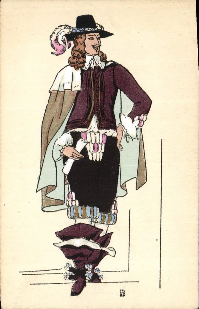Französisches Kleid — Herrschaftszeit Louis XIV — 1648 — Verlag AEC - Vorderseite