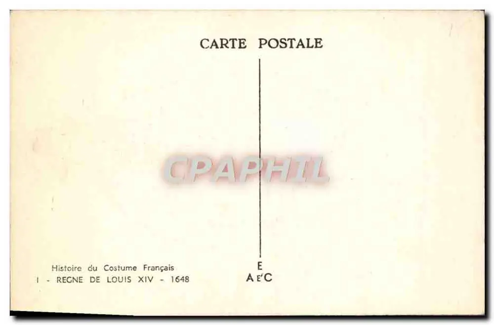 Französisches Kleid — Herrschaftszeit Louis XIV — 1648 — Verlag AEC - Rückseite
