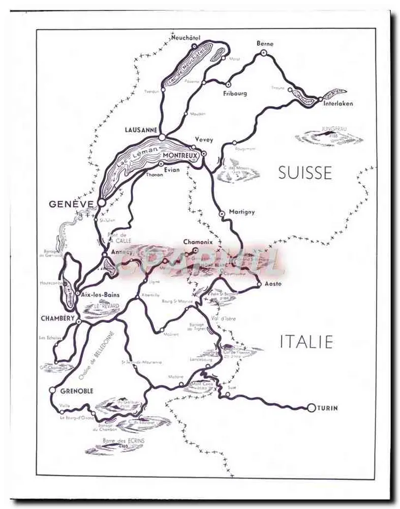 Exkursionen mit Bussen — Autocars Ets J. Mironneau, Aix-les-Bains - Rückseite