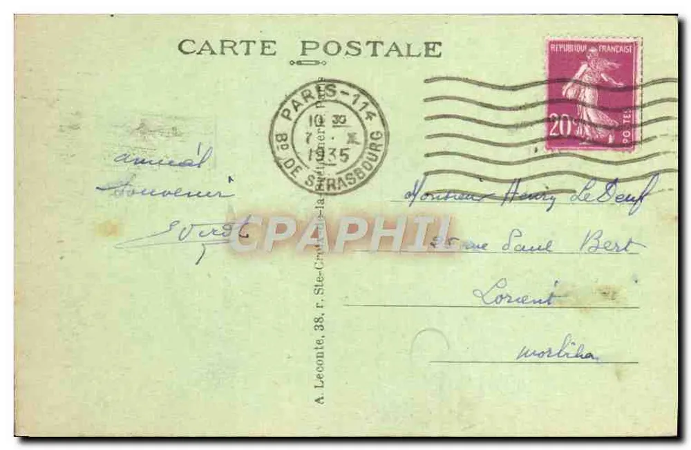 Paris — Notre-Dame, der Parvis und die Seine — A. L. n°64 - Rückseite