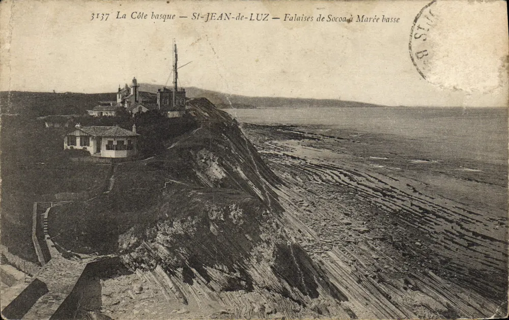 La Côte basque — St-JEAN-de-LUZ — Falaises de Socoa à marée basse — éditeur : La Côte basque, n° 3137 - Vorderseite