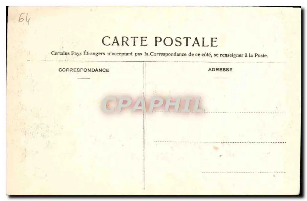 Biarritz — Rocha da Virgem — P. Réaludère em Clamart - Verso