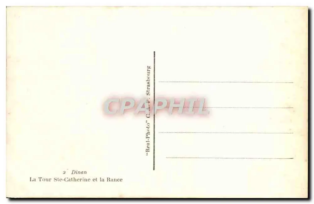 Turm Ste-Catherine und der Rance — Dinan — C.A.P. Strasbourg - Rückseite
