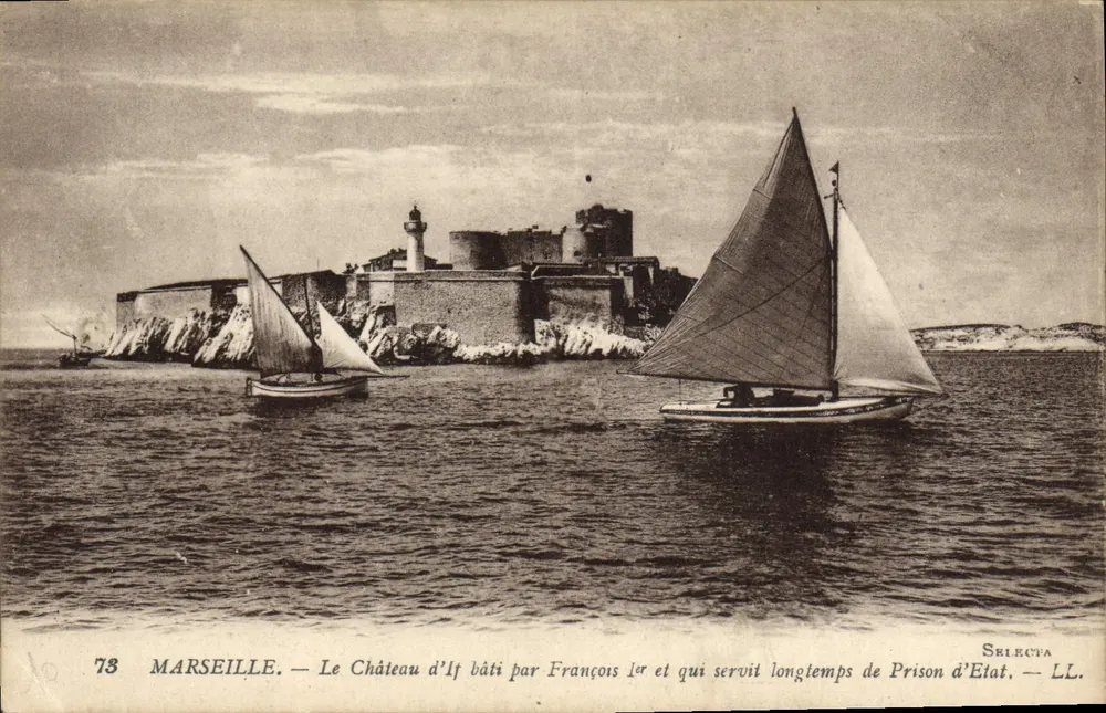 Marselha — O Castelo de If construído por Francisco I e que serviu por muito tempo como Prisão Estatal — Selecta LL n°78 - Frente