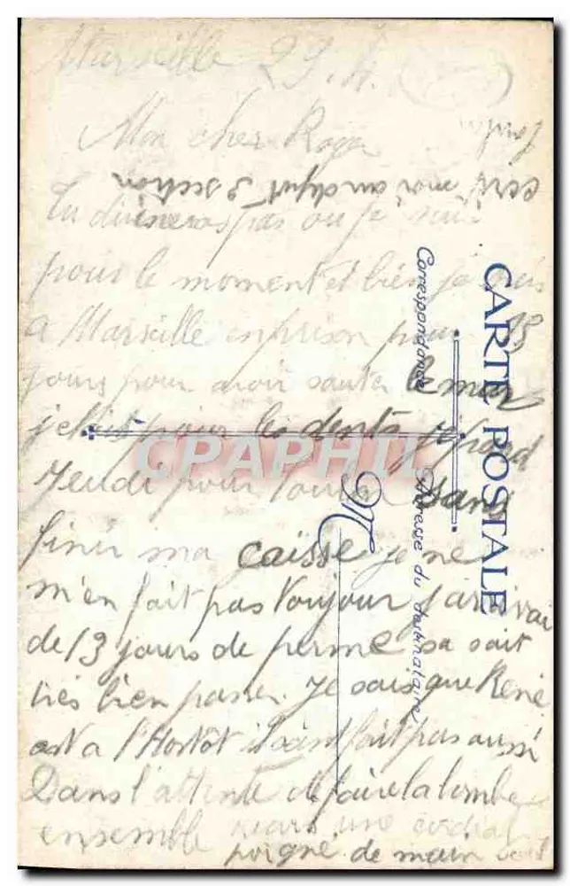 Marseille — Der Fort Saint-Jean aus der Sicht des zu Überquerenden Ports — L.V.&C.A. - Rückseite