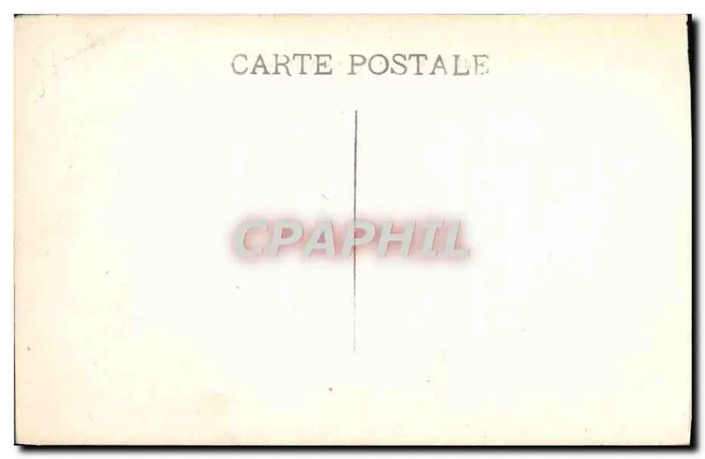 Marseille - Pałac Longchamp — widok z ogrodu z fontanną i budynkami - Rewers
