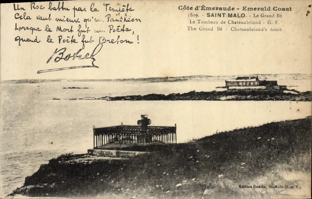 Das Grab von Chateaubriand in Saint-Malo — Côte d'Émeraude — Edition Guérin, St-Malo (I.-et-V.) - Vorderseite