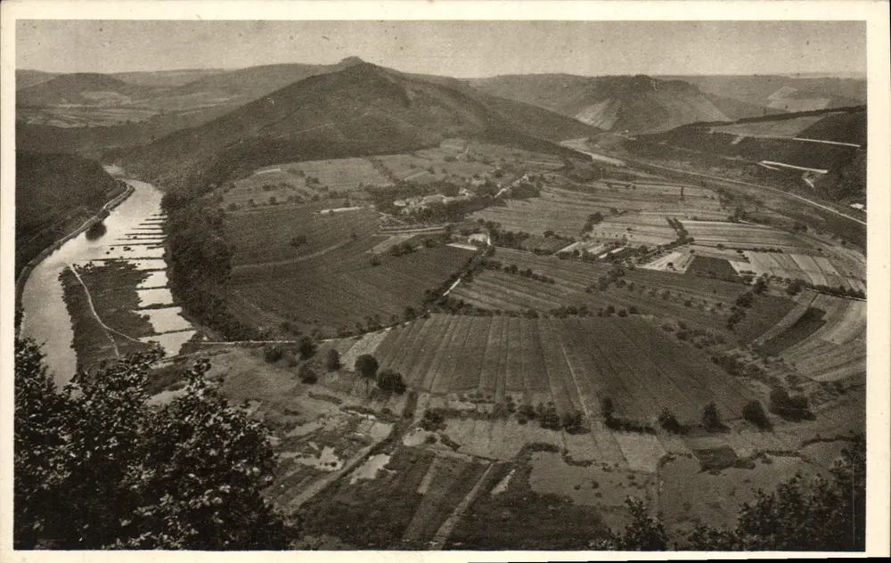Vista del Saartal desde el Hoëckerberg — Editor Emil Hartmann, Estrasburgo, serie Nr 3 - Anverso