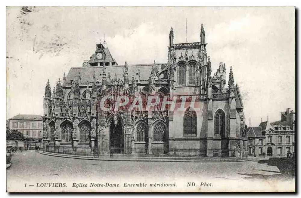 Louvières — Kirche Notre-Dame. Süden — ND. Fotografie - Vorderseite