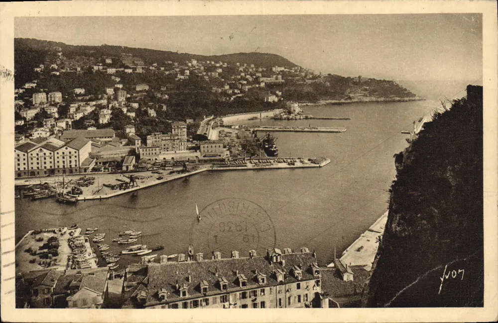 Entrada al Puerto y Mont-Boron — Costa Azul — Ediciones de Arte WEN, n°88 - Anverso