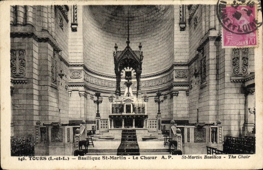 Tours (I.-et-L.) — Basílica de São Martinho — O Coro — A.P. Basílica de São Martinho - O Coro - Frente