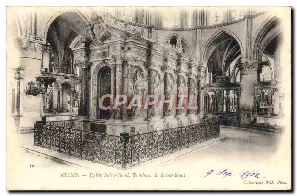 Reims — Kirche Saint-Remi, Grabmal von Saint-Remi — Sammlung ND. Foto n°12 - Vorderseite