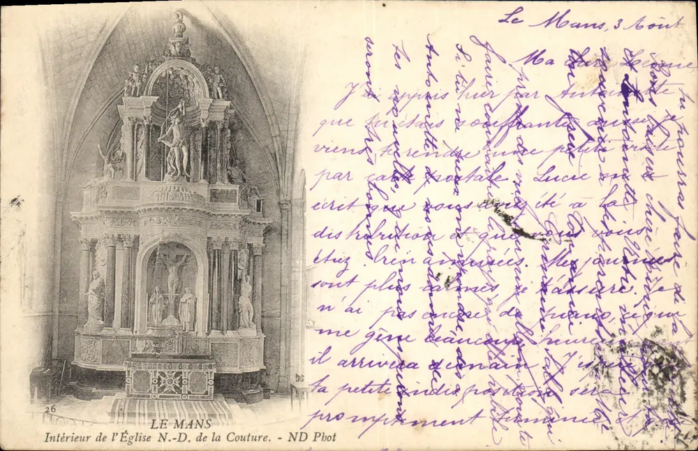 Innenansicht der Kirche N.-D. de la Couture — Le Mans — ND Phot, Nr. 26 - Vorderseite