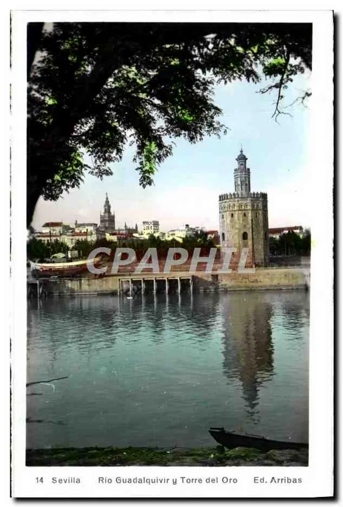 Sevilla - Fluss Guadalquivir und Torre del Oro - Ed. Arribas n°14 - Vorderseite