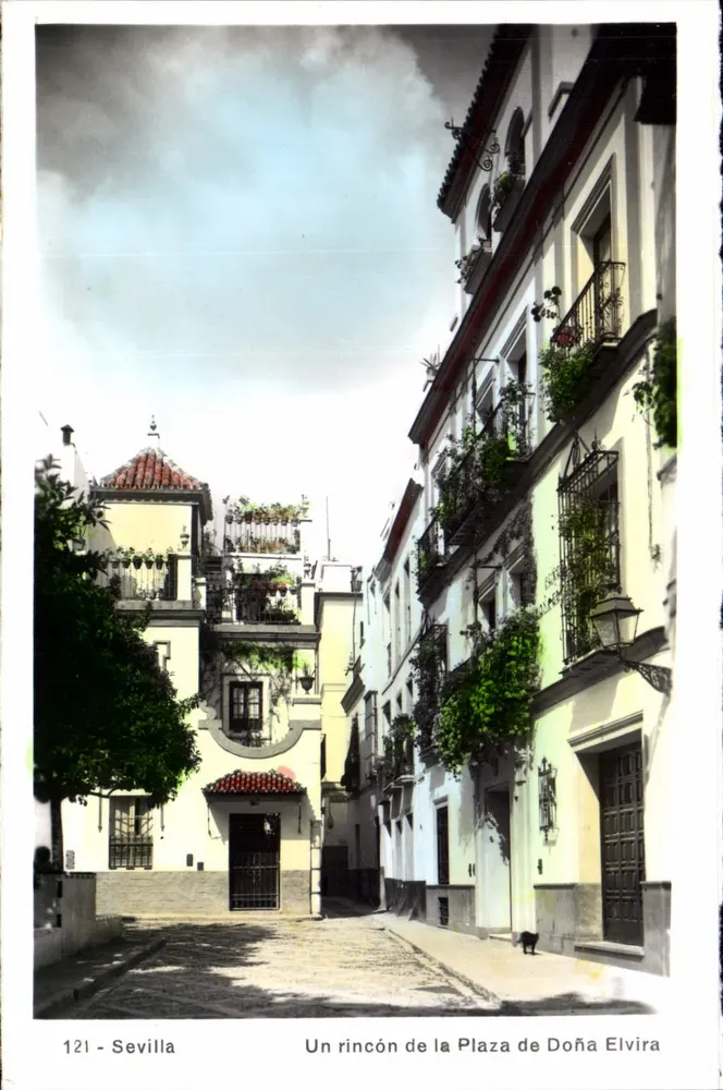 Sevilla — Ein Eckchen der Plaza de Doña Elvira — Serie 121 - Vorderseite