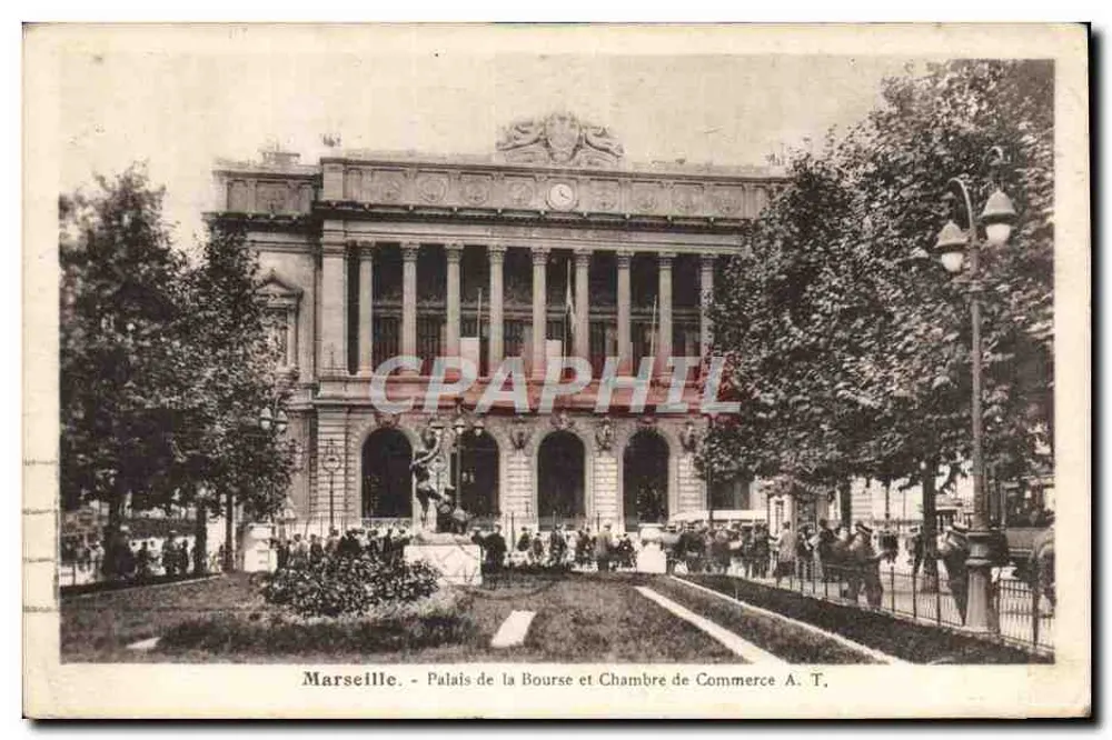 Marsella - Palacio de la Bolsa y Cámara de Comercio A. T. - Anverso
