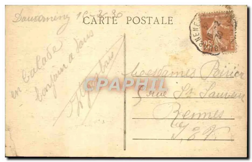BALE DE DOLARNENEZ — Boote, die am Fischereigelände ankommen — Sammlung Villard, Quimper - Rückseite