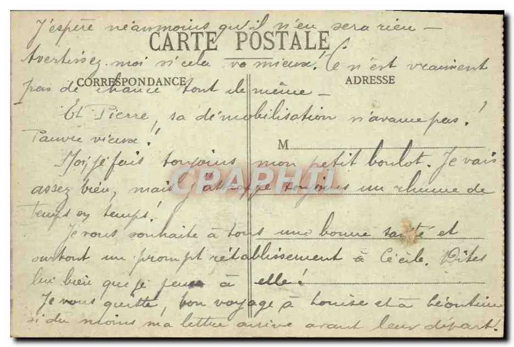 Küste von Émeraude - Das Grab von Châteaubriand an einem stürmischen Tag - G. F. - Rückseite