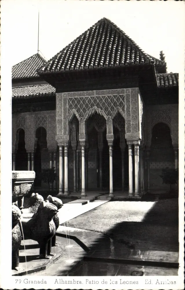 Alhambra. Patio der Löwen — Granada — Ed. Arribas Nr. 79 - Vorderseite
