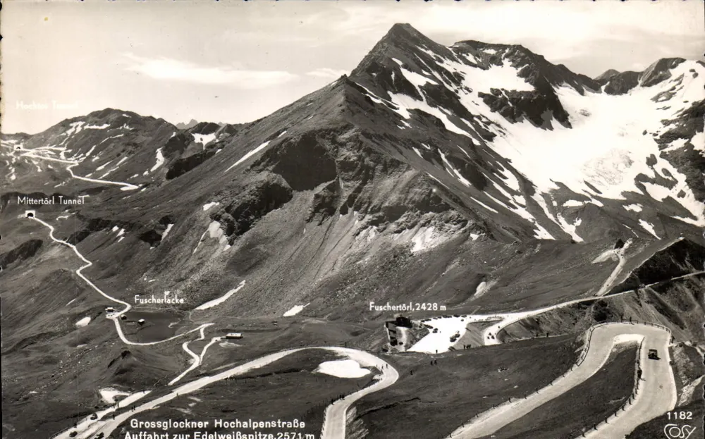 Ansicht der Grossglockner-Alpen — Straßen und Tunnel — Verlag Echle Photography, n° 1182 - Vorderseite