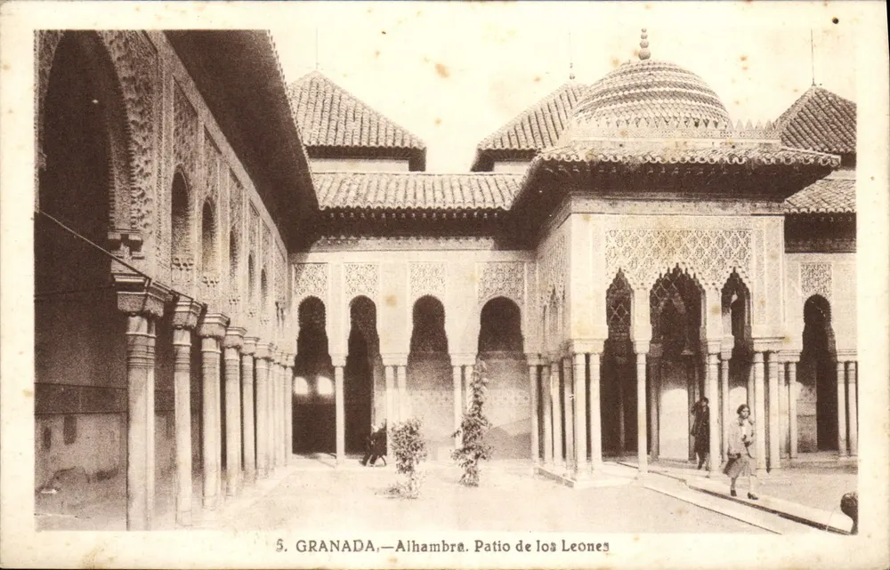 Granada — Alhambra. Patio de los Leones — Editor L. Kolán, Barcelona - Anverso