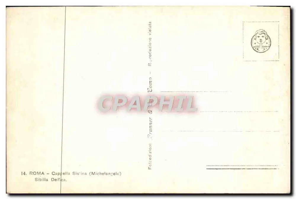 Sibylle Delphique — Sixtinische Kapelle — Michelangelo — Runner-Edition, Como - Rückseite