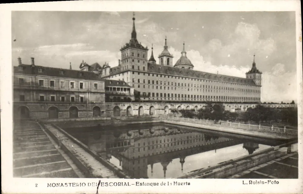 Monasterio del Escorial — Estanque de la Huerta — L. Roisin-Foto - Anverso