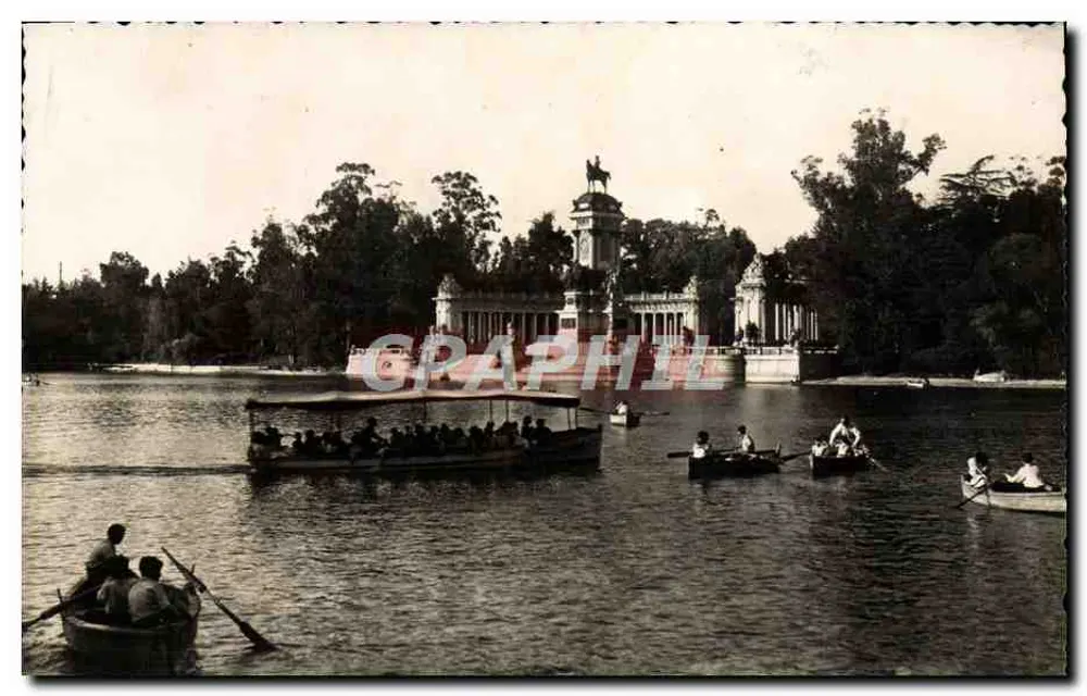 Madrid — El Retiro (Estanque) — Edições F. Molina, Madrid - Frente