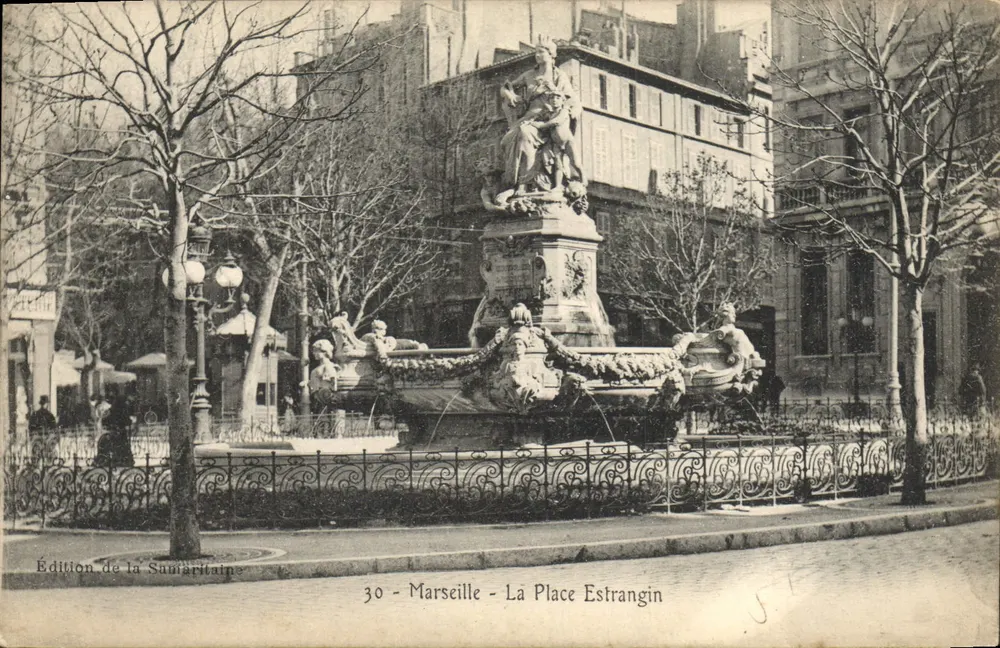 Marseille - A Praça Estrangin — Fontaine Monumental — Edição da Samaritaine, n°30 - Frente