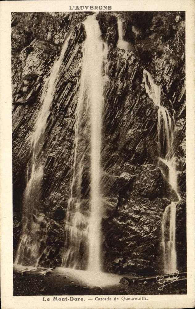 Mont-Dore — Cascata de Queureuilh — J. Gouinflanges, editor - Frente