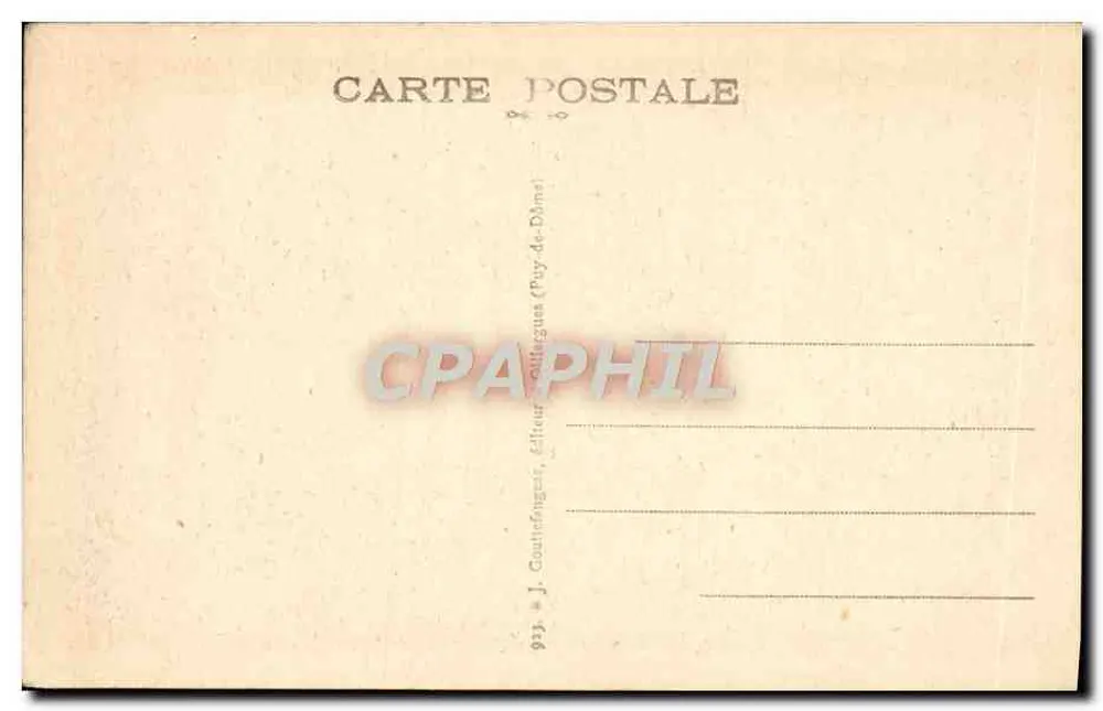 Mont-Dore — Cascata de Queureuilh — J. Gouinflanges, editor - Verso