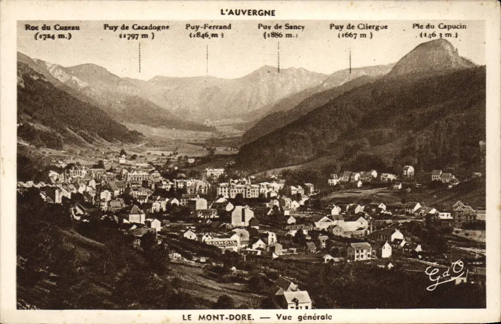 Mont-Dore — Vista geral — J. Gountelanges, Ed. Olliergues (P.-de-D.) - Frente