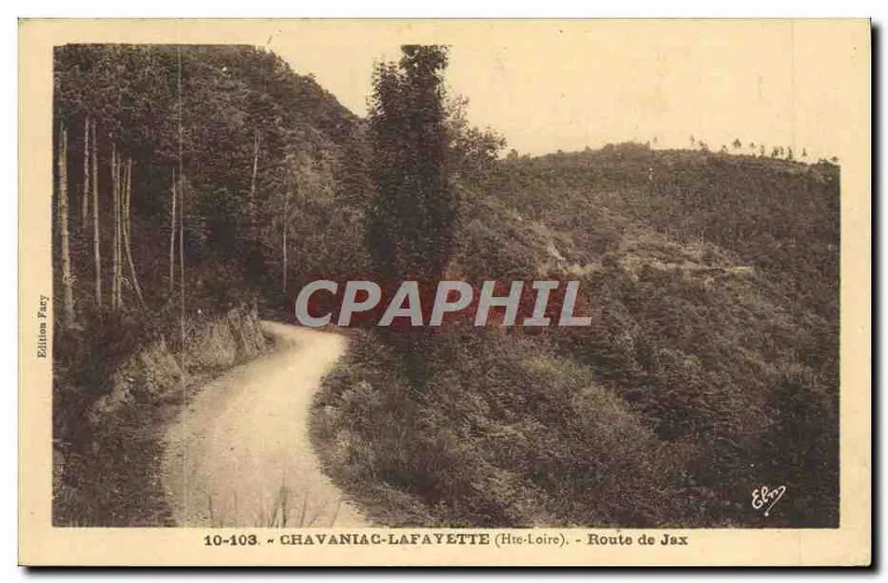 Chavaniac-Lafayette (Hte-Loire) — Estrada de Jax — Edição Fary, n° 10-103 - Frente