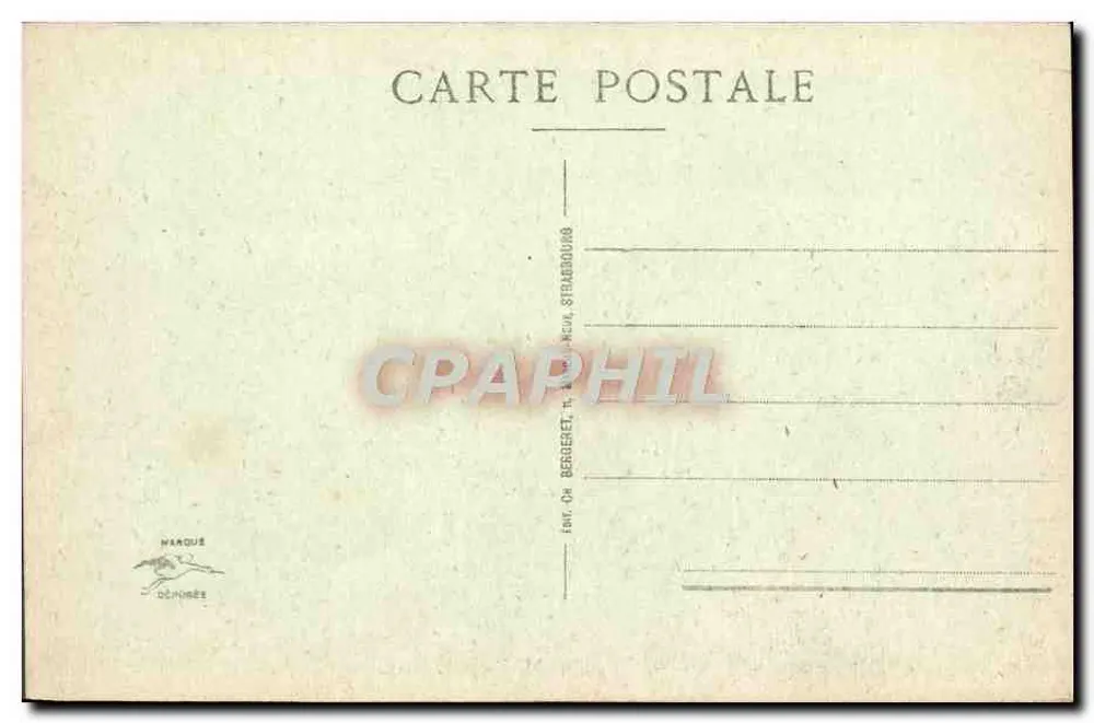 Estrasburgo - Os Pontes Cobertos — editor Ch. Berderet, n° 106 - Verso