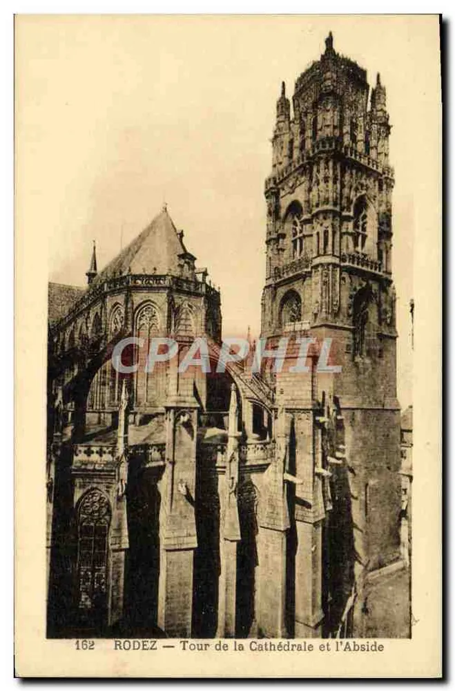 Rodez — Torre da Catedral e a Abside — 162 - Frente