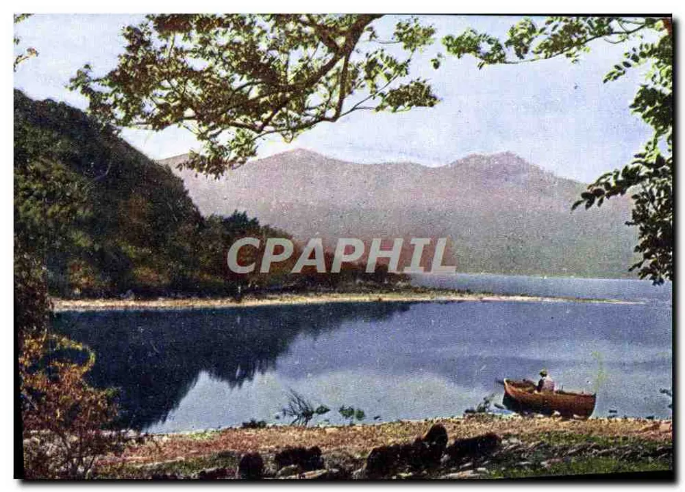 Lago com barco — vista pitoresca — Cartas de Valentines - Frente
