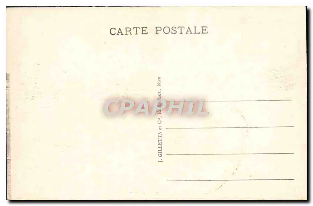 CANNES. - Das Casino und die Strandpromenade — Verlag J. Gilletta, Serie 510 - Rückseite