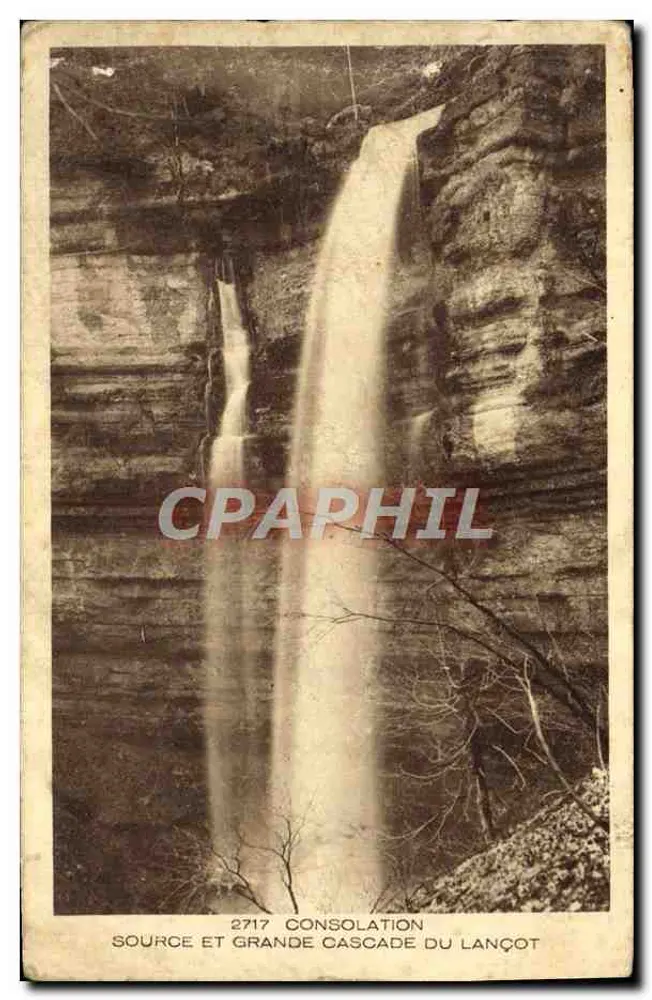 Fonte e Grande Cachoeira do Lançot — 2717 Consolação — Braun & Cie, Editora, Dornes - Frente